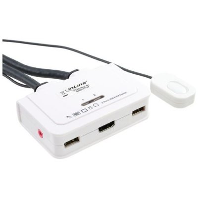INLINE  62612I commutateur &eacute;cran, clavier et souris Noir, Blanc