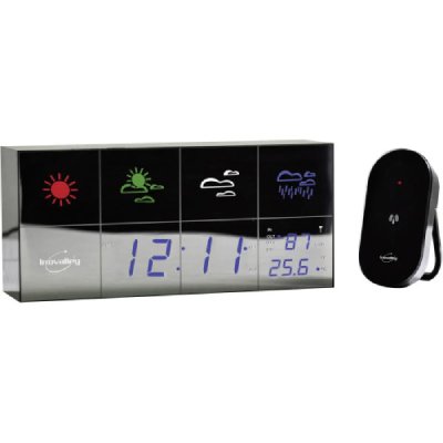 INOVALLEY  SM500 Station m&eacute;t&eacute;o avec sonde - Sans fil - Design Miroir