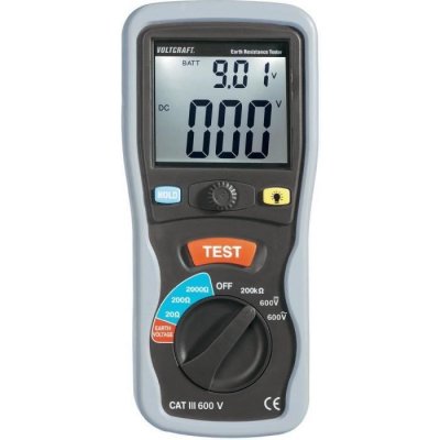 VOLTCRAFT Instrument de mesure de r&eacute;sistance de terre  ET-02