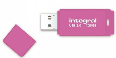 INTEGRAL  cle usb 3.0 neon rose 128gb 20mb/s en &eacute;