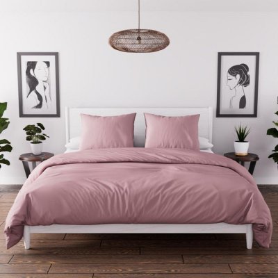 INTEMPOREL  Boh&egrave;me Parure Housse de Couette, Rose, 260 x 240 cm