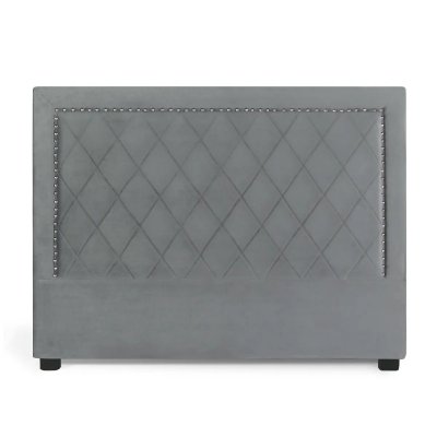 GENERIQUE INTENSE DECO T&ecirc;te de lit Nolwen Velours Gris Argent 160cm