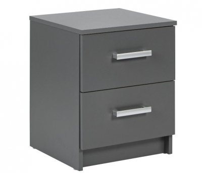 Inter Link Commode, Bois d'ing&eacute;nierie, Gris, 41,2 x 40 x 50,8 cm