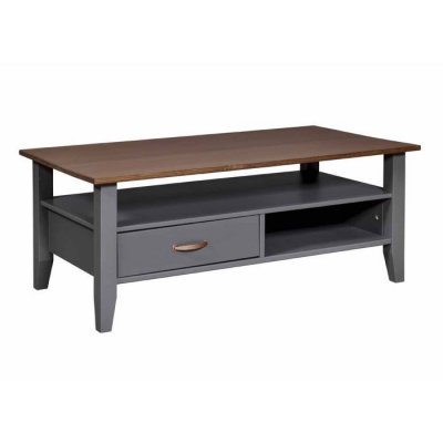 Inter Link Table Basse, Pin Massif FSC, Gris/Sepia, L/H/P 110x40x50 cm