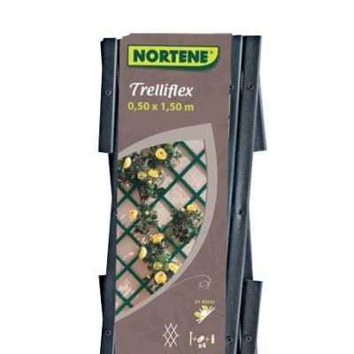 NORTENE INTERMAS - Treillis extensible en PVC 0,5 x 1,5 m gris TREILLIFLEX