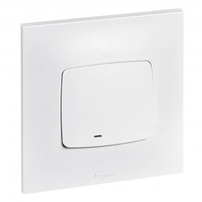 LEGRAND Interrupteur ou va-et-vient lumineux (voyant fourni) Neptune - Blanc