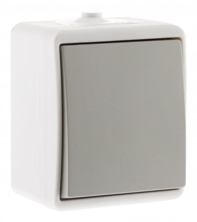 ZENITECH Interrupteur va-et-vient &eacute;tanche Nano, gris - Centrale Brico