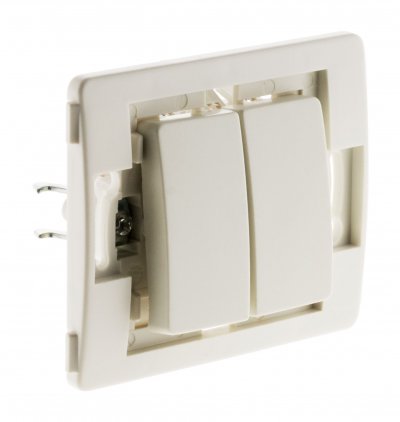 VENUS Interrupteur  Double Va-et-Vient Bornes Auto Composable Blanc