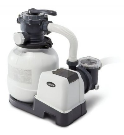 INTEX  pompe &agrave; filtre &agrave; sable 6000 litres par heure (220V) blanc/gris