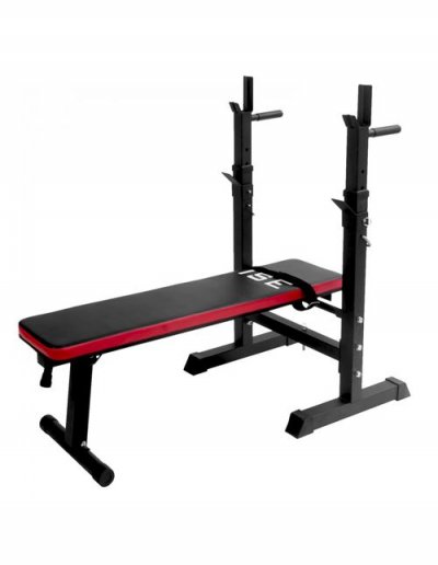 ISE  banc de musculation pliable r&eacute;glable avec support de barres 