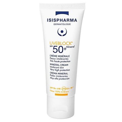 ISISPHARMA  uveblock cr&egrave;me min&eacute;rale invisible spf50+ 40ml