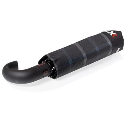 ISOTONER  Parapluie pliant automatique - Crook X-tra Solide  - Noir