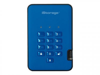 ISTORAGE  diskashur 2 500go bleu disque dur externe diskAshur 2