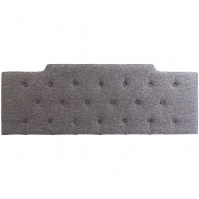  ITEM INTERNATIONAL T&ecirc;te de lit capitonn&eacute;e 157 cm gris chin&eacute;