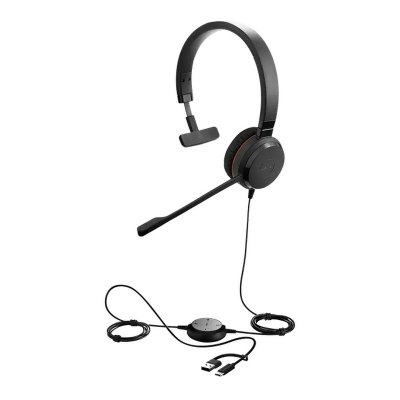 JABRA  Evolve 20 SE, Mono UC, USB C/A adapter, Leather 4993-829-469
