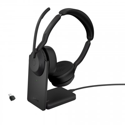 JABRA  Evolve2 55 UC Stereo - micro-casque - avec support de chargement