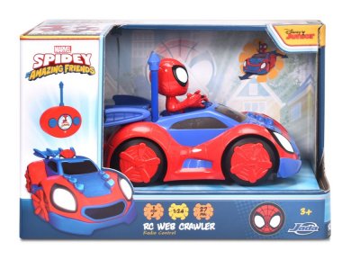 JADA  Spidey And Its Crawler Web Superquipo 1:24 Figure Bleu