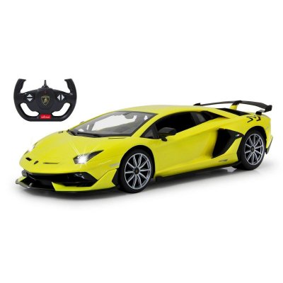 RASTAR Jamara voiture t&eacute;l&eacute;command&eacute;e lamborghini aventador svj 1:14 jaune