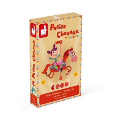 JANOD  - Jeu de petits chevaux Carrousel (bois) - D&egrave;s 4 Ans