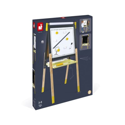 JANOD  - Tableau R&eacute;glable Gris et Jaune (bois) - D&egrave;s 3 Ans
