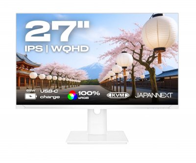 JAPANNEXT  Ecran PC Blanc 27"" IPS WQHD (2560x1440)  JN-i27QR-C65W-HSP-W
