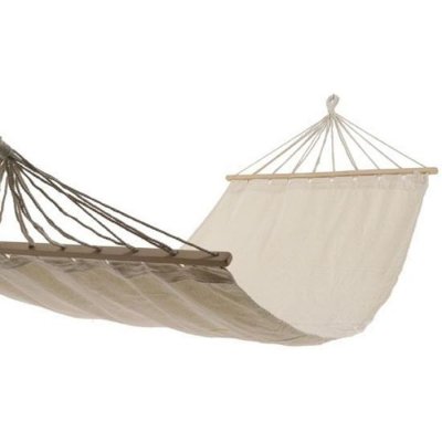 JARDIDECO  - Hamac &agrave; barres polycoton Blanc 200 x 100 cm - Blanc