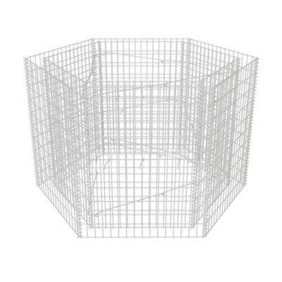 VIDAXL Jardini&egrave;re &agrave; Gabion Hexagonale 160x139x100 cm D&eacute;coration de Jardin