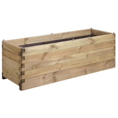 JARDIPOLYS Jardini&egrave;re en bois ol&eacute;a rectangulaire 150