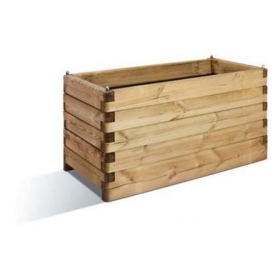 JARDIPOLYS Jardini&egrave;re en bois rectangulaire Ol&eacute;a 100