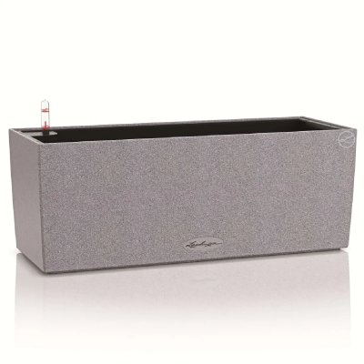 LECHUZA Jardini&egrave;re  Balconera Stone L50 H19 cm gris pierre