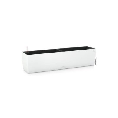 LECHUZA Jardini&egrave;re  Balconera Trend L80 H19 cm blanc