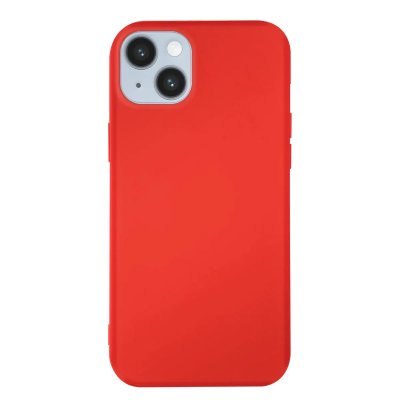 JAYM  Coque Magsafe pour Apple iPhone 14 Plus Premium Silicone Microfibre Rouge