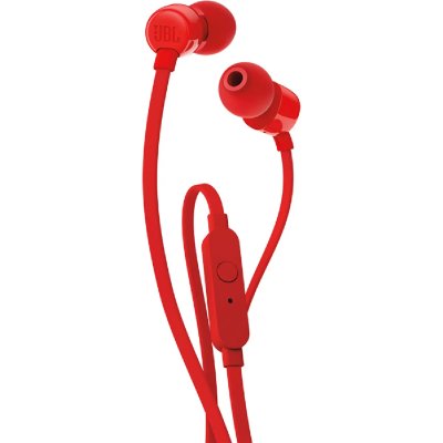 JBL  T160 Tune &Eacute;couteurs Intra-Auriculaires Filaire avec Micro Rouge