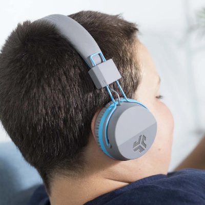  Jbuddies studio sans fil contr&ocirc;le du volume isolation acoustique cuir bleu
