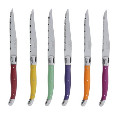 LAGUIOLE JEAN DUBOST  Coffret 6 couteaux steak coul