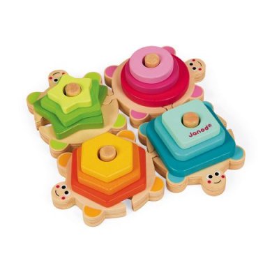 JANOD Jeu &agrave; empiler  Tortues des formes