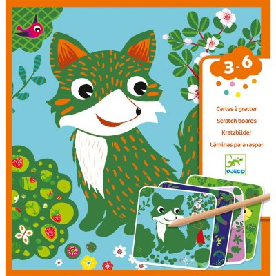 DJECO Jeu cr&eacute;atif  Cartes &agrave; gratter petites b&ecirc;tes