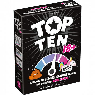 Jeu d&rsquo;ambiance Asmodee Top Ten 18+ 