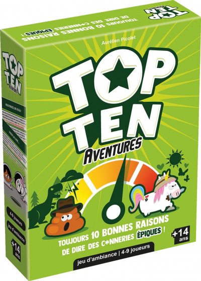 ASMODEE Jeu d'ambiance  Top Ten Aventures - Neuf