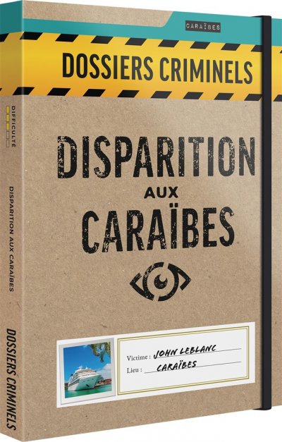 ASMODEE Jeu d'enqu&ecirc;te  Dossiers Criminels Disparition aux Cara&iuml;bes