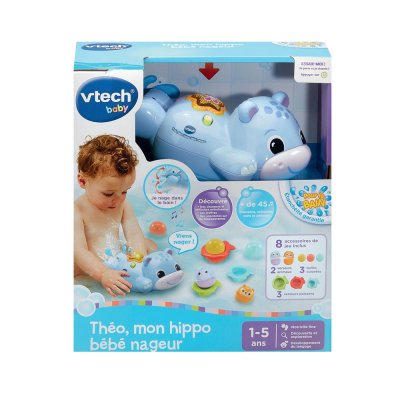 VTECH Jeu d'&eacute;veil  Baby Th&eacute;o Mon hippo b&eacute;b&eacute; nageur