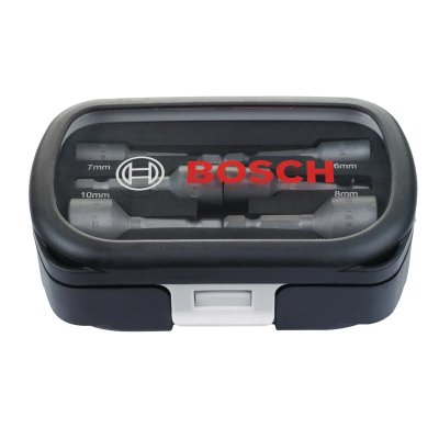 BOSCH Jeu de 6 douilles &agrave; queue six pans m&acirc;le 1/4  2608551079