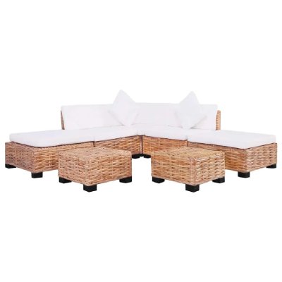 VIDAXL Jeu de canap&eacute;s 18 pcs Rotin naturel  n/a