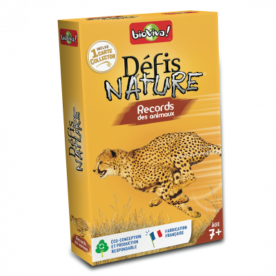 BIOVIVA Jeu de cartes  D&eacute;fis Nature Records des animaux Multicolore