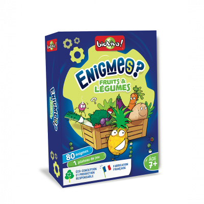 BIOVIVA Jeu de cartes  enigmes fruits et l&eacute;gumes 