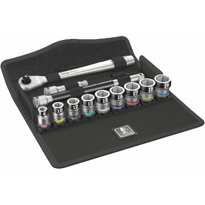 WERA Jeu de cle a douille  Zyklop 13 pieces 3/8 avec cliquet reversible
