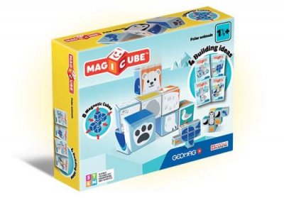 GIOCHI PREZIOSI Jeu de construction Geomag Magicube Animaux du Pole Nord 8 cubes