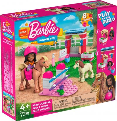 MEGA BLOKS Jeu de construction mega construx barbie coffret saut &agrave; cheval