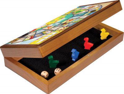 ASMODEE Jeu de l&rsquo;oie en bois  Rabattable 