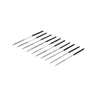 BGS Jeu de limes diamant&eacute;es  - droites - 140 x 3 mm - 10 pi&egrave;ces
